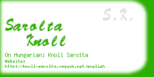 sarolta knoll business card